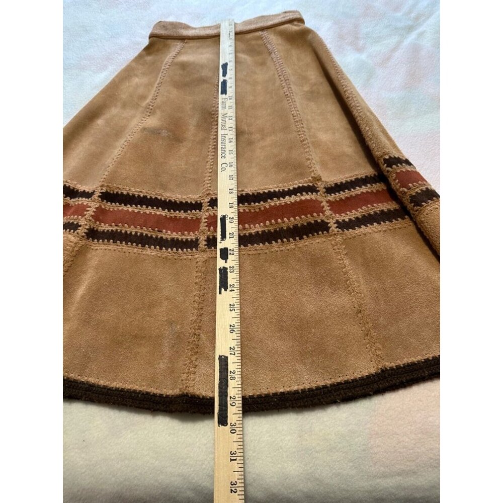 Vintage 70’s Suede Vest Skirt Set SZ 11/12 MEASUREMENTS BELOW - Picture 14 of 15